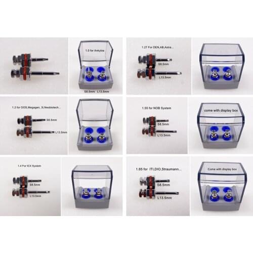 1Pair/2Pcs Dental Implant Hex Hand Driver Torque Wrench Ratchet Abutment Screw Drivers 1.0/1.2/1.27/1.4/NOB/ITI Long Short