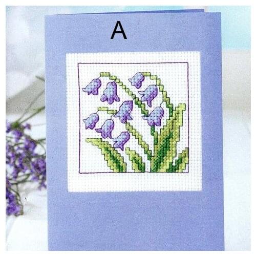 DIY greeting card with special handicraft art popular Full Set cross stitch greeting card Cake, special birthday gift 2CD011
