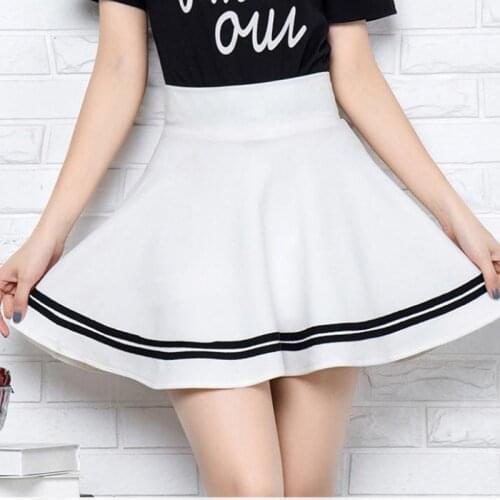 Sexy Mini A-Line Short Skirts For Girls Winter And Summer Style Women Skirt Fashion High Waist Elastic Female Skirts