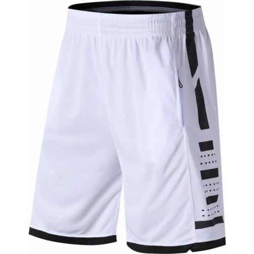 Sport Men Short Basketball Jersey Knee Length Zipper Pocket Running Shorts Male Loose Quick-dry Breathable Gym Short Pants
