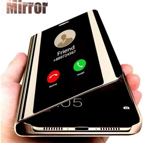 Smart Case For Samsung Galaxy A03S A02S A22 M32 M62 F62 A32 A42 A52 A72 A82 Cover Shockproof Mirror PU Leather Flip Phone Cases