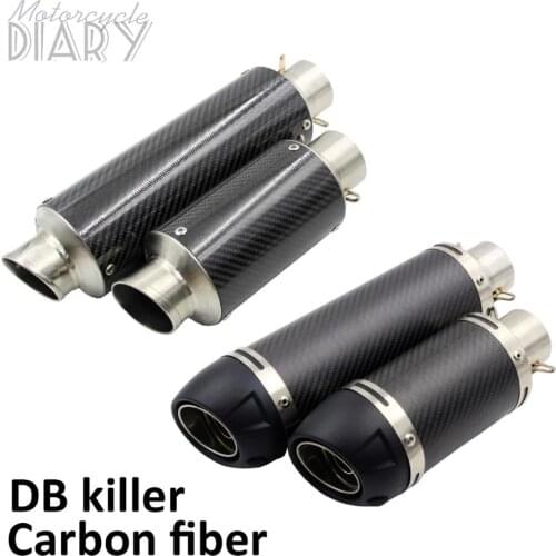 38-51mm Universal Real Carbon Fiber Exhaust Muffler Pipe Escape moto DB Killer Most Motorcycle For Leo vince YZF Z900 R6 R1 Z800
