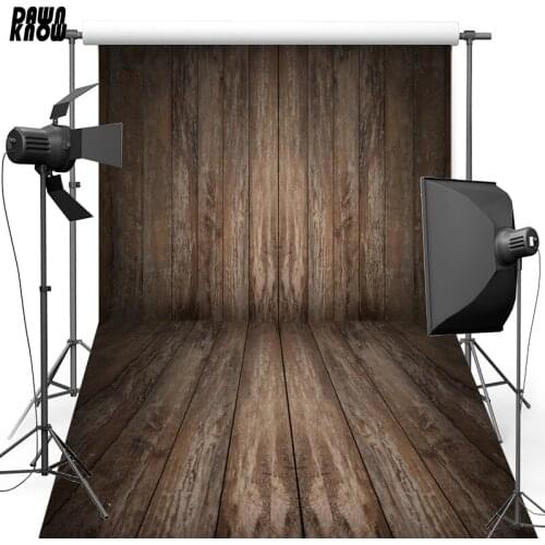 DAWNKNOW Wood Floor Vinyl Photography Background For Baby New Fabric Polyester Backdrop For Wedding Photo Studio Floor464