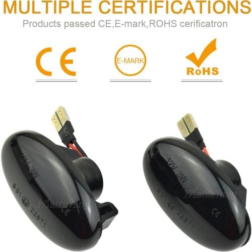 1 Pair Flowing Signal Dynamic LED Side Marker Lights For Mercedes Benz Smart W450 W452 1998-2007 A-Class W168 Vito W639 W447