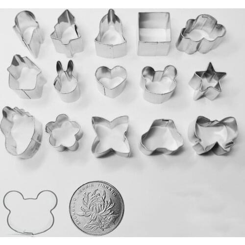 1pcs patisserie reposteria Cloud Flower Tree Music Star Small Moldes Metal Cookie Cutter Fondant Cake Decor Tool Biscuit Mould