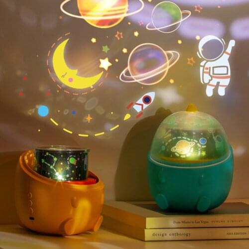 1PC Little Dinosaur Starry Sky Light LED Projection Night Light Romantic Rotation Creative Dream Music Childrens Birthday Gift