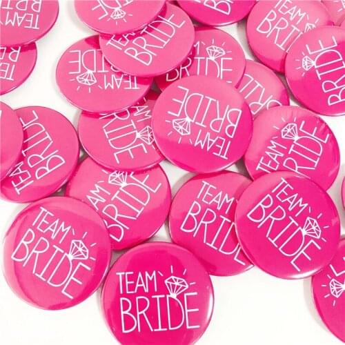 7Pcs Hen Night Badge 1Pcs Bride with 6Pcs Team Bride Bachelor Party Team bride Decoration Hen Party Bridal Shower Supplies