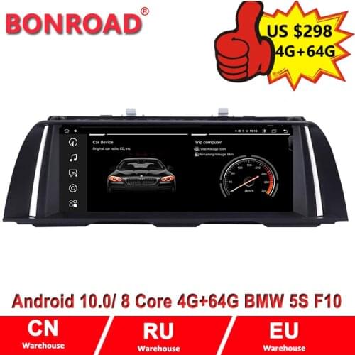 10.25" Android 10.0 1280*480P Car Radio Android For BMW Serie 5 520 F10/F11 (2011-2016) CIC/NBT BT Wi-Fi Carplay