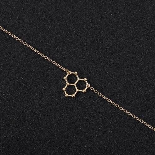 Hollow Water H2O Molecule Structure Bracelet Science Chemistry Hormone Formula Serotonin Dopamine Molecular Bracelets jewelry
