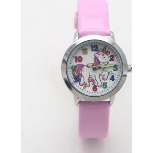 New Arrival Fashion Quartz Kids Cartoon Unicorn Horse Watch Children Student Girls Boys Watches Relogio Feminino Kol Saati Clock