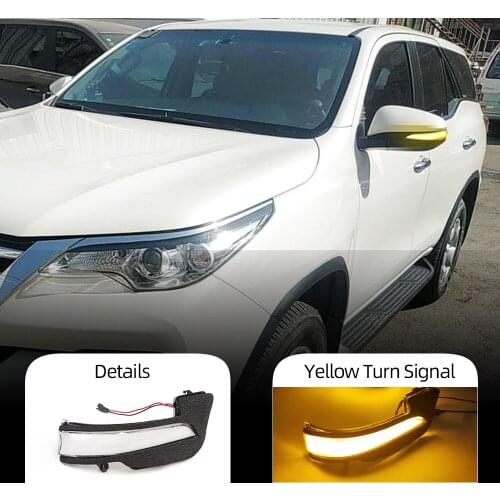 For Toyota Hilux Revo Fortuner Innova 2016 - 2020 Side Rear View Mirror Indicator LED Dynamic Turn Signal Light Sequential Lamp
