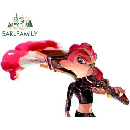 EARLFAMILY 13cm x 7.8cm for Anime Splatoon Funny Car Stickers Personality Graffiti Laptop Decal Waterproof Car Door Protector