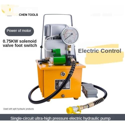 High Pressure Double Action Electric Hydraulic Pump Electron Magnetic Valve with Pedal Ultra Oil Pump Electric Hydraulic Pump