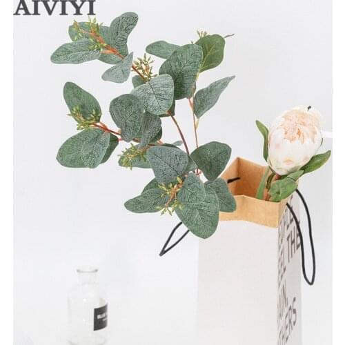 Artificial Eucalyptus bouquet Money leaf fake plant Multipurpose Christmas party home decoration wedding flower