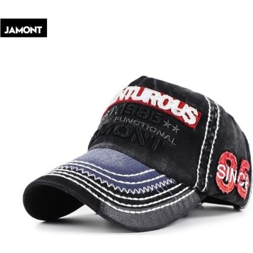 JAMONT High Quality Washed Cotton Adjustable Solid Color Baseball Cap Unisex Couple Cap Fashion Casual HAT Snapback Cap