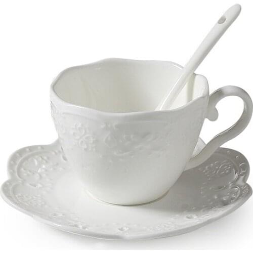 Ceramic coffee cup and dish suit lover juice cup and dish condensed milk tea cup and dish suit in the afternoon