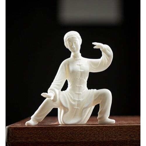 Ceramic tea pet decorations Tai Chi figure shape tea set accessories tea play tea table and tea art decoration