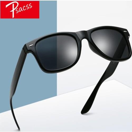 Psacss Classic Square Polarized Sunglasses Men Women Vintage High Quality Brand Designer Male Fashion Retro Sun Glasses UV400