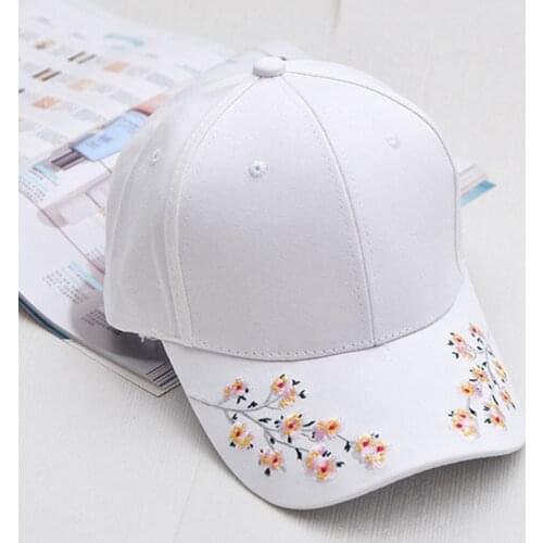 Summer Brand New Plum Flower Embroidery Baseball Cap Ladies Caps