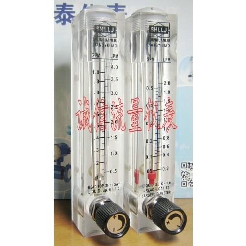 LZM-15T adjustable panel water flowmeter 16-160LPH, 50-250LPH liquid flowmeter