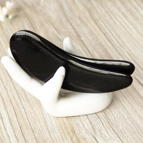Natural Yak Black Buffalo Horn Gua Sha Scraper Face Back Neck Massager Professional Body Care Tendon Facial Massager Beauty Tool