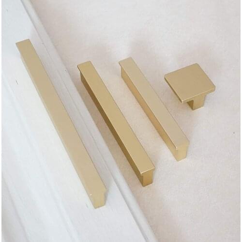 0.6'' 3'' 3.75'' 5'' 6.3'' Dresser Pull Drawer Pulls Handles Knobs Black Brushed Gold Brass Kitchen Cabinet Knobs Handle Solid