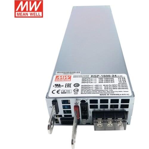 MEAN WELL RSP-1600-24 Switching Power Supply 110V/220V AC to 24V DC 67A 1600W Transformer programmable power supply in parallel
