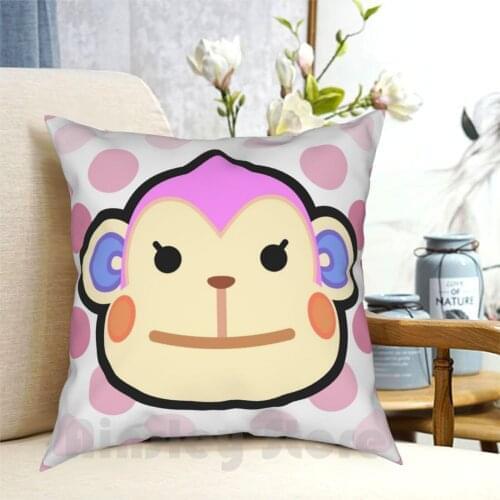Nana Animal Pillow Case Printed Home Soft Throw Pillow Nana Monkey Animal New Leaf Acnl Happy Home Designer Animal