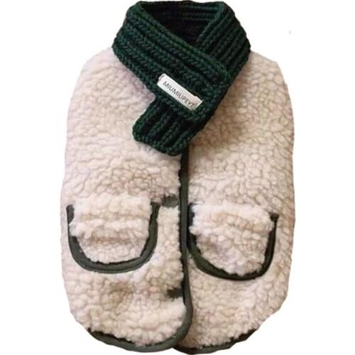 Thick Warm Pet Dog Clothes Winter Dogs Cats Jacket Gift Scarf Cotton Plush Coat for Puppy French Bulldog Cat Clothing