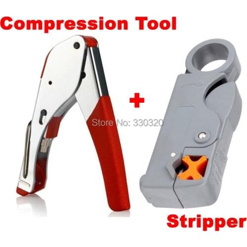 New Multi Compression coaxial cable crimping tool F RG6 RG58 RG59 connectors Coax Crimper coaxial cable stripper