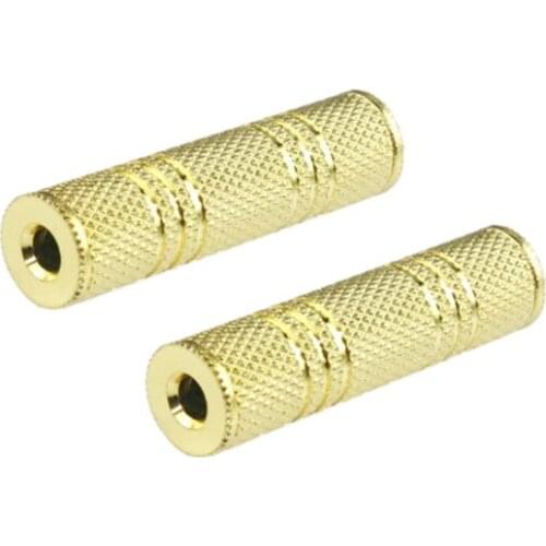 3.5mm Female Jack to 3.5mm Female Jack Gold-plated Headphone Converter Adapter 3.5 F/F Audio Jack Straight Coupler Connectors