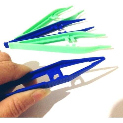 10pcs/lot plastic beads tweezer for Model Building Kits puzzle bead kids Children DIY toys clamp Clips Accessories tools