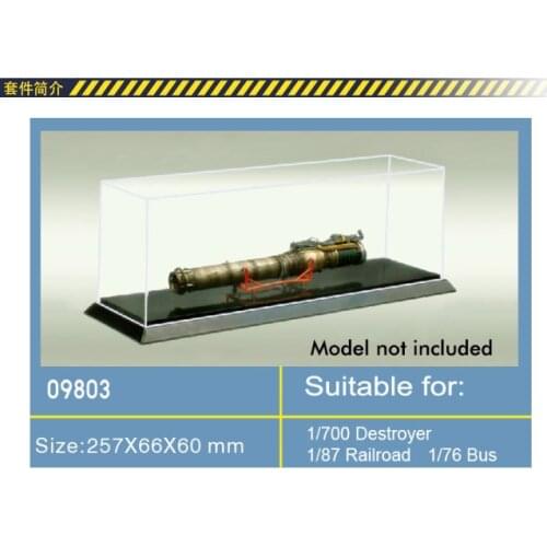 Trumpeter 100% original 09803 model display case display box 257mmX66mmX60mm transparent display box for scale model