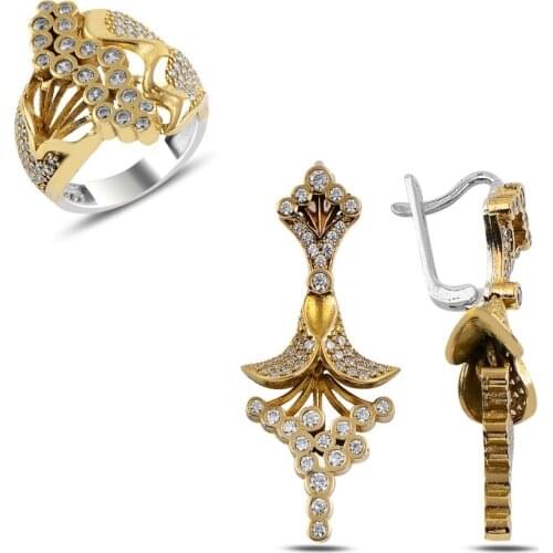 Silver 925 Sterling Zircon Cubic Zirconia Authentic Set