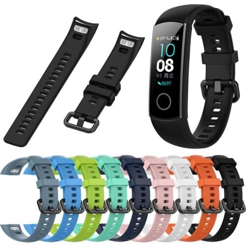 Silikon Bilek Wrist Strap For Huawei Honor Band 5 Standard Smart Wristband Sport Replacement Wrist Strap Bracelet Belt