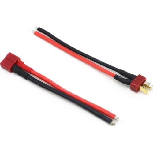 T plug Connector Male & Female with10cm 16 AWG Soft Silicone Cable Wire for RC 7.4V 11.1V 14.8V 22.2V Lipo Battery
