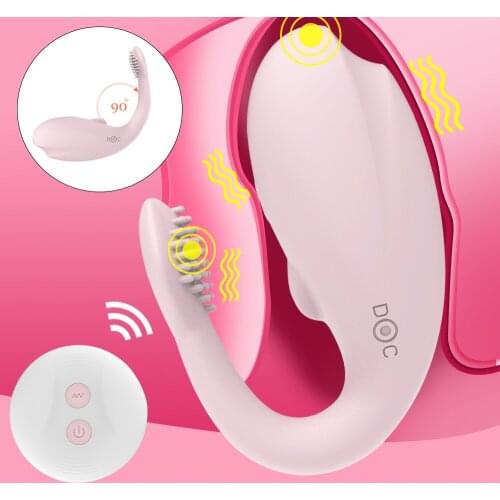 U Silicone Wireless Vibrator Adult Toys For Couples USB Rechargeable Dildo G Spot Stimulator Double Vibrators Sex Toys For Women