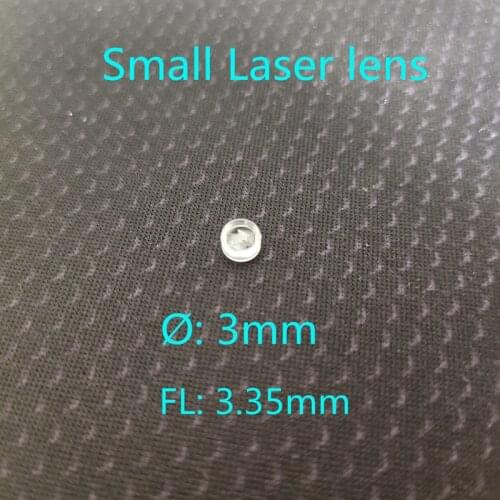 High quality diameter 3mm focal length 3.35mm small Laser Focus Lens Spot lens Clean surface