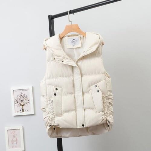 2021 New Autumn Winter Women Short New Stand Collar Cotton Padded Waistcoat Female Sleeveless Vests Ladies Fashion Tops H975