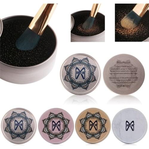 1pc Makeup Brush Cleaner Sponge Remover Color From Brush Eyeshadow Sponge Tool Cleaner Quick Color Off Make Up Brushes Cleaner