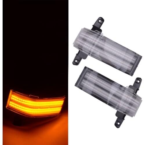12V LED Dynamic Dual-Row Strip Side Mirror Turning Marker Light Lamp Fit For Chevrolet Silverado GMC Sierra 2016 2017 2018 2019