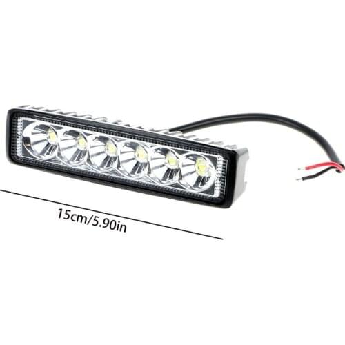 18W 6 LED DC 10-30V Flood Bar Work Light Boat Car Lamp SUV UTE ATV Offroad R3MD
