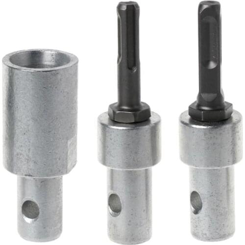 4 Square Pits Drill Bit Adapter For Electric Hammer Convert to Earth Auger Head Connector Tool