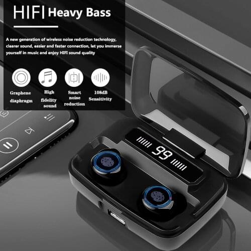 Kebidu Bluetooth V5.0 Earphones Wireless Headphones Sports Handsfree Earphone Headset Support for iOS/Android Phones HD Call