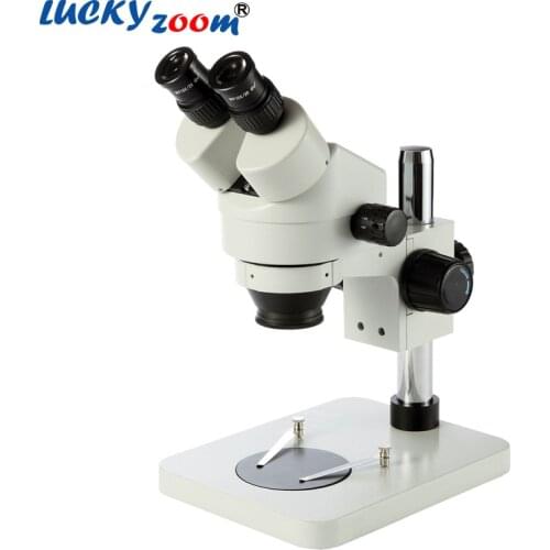 Brand 7X-45X Table Pillar Square Stage Binocular Stereo Zoom Microscope Phone Circuit Board Repair Welding Stand B1