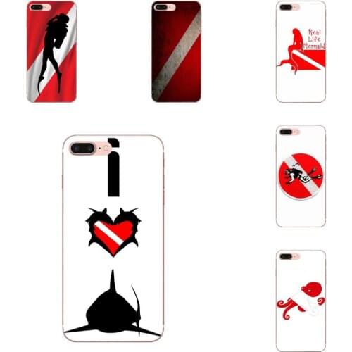 For Galaxy J1 J2 J3 J330 J4 J5 J6 J7 J730 J8 2015 2016 2017 2018 mini Pro TPU Capa Diver Down Scuba Flag
