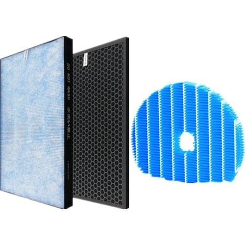 1 set (3pcs) air purifier filter HEPA activated carbon humidifier filter for Sharp KC-850E-R air purifier parts