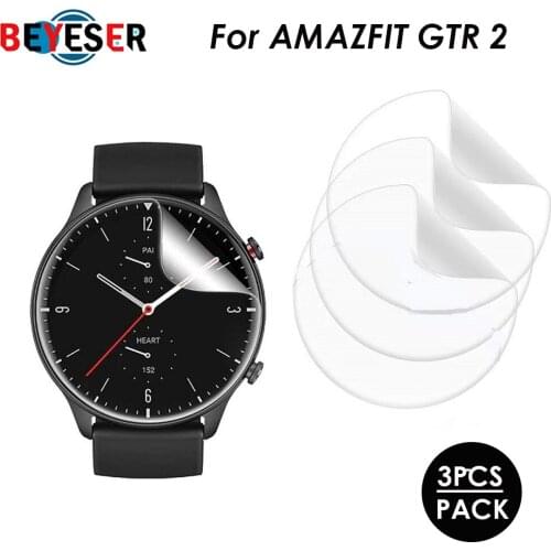 3pcs Hydrogel Film For Xiaomi Huami Amazfit GTR 2 Smart Watch Soft Clear Full Screen Protector For Huami Watch GTR2 Not Glass