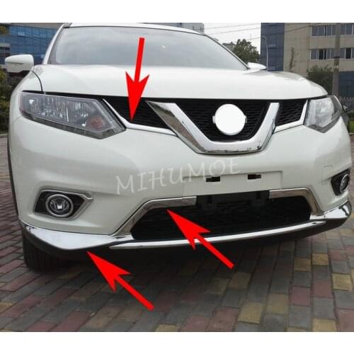 Chrome Front Bumper Air Inlet Grille Grill Cover Trim For Nissan X-Trail Rogue T32 2014 2015 2016 Styling Accessories