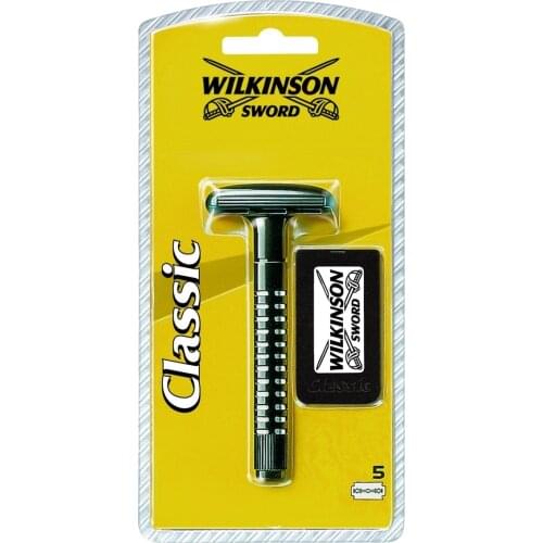 Wilkinson Sword Classic Beard Shaving Knife Machine And 5 Spare Blade